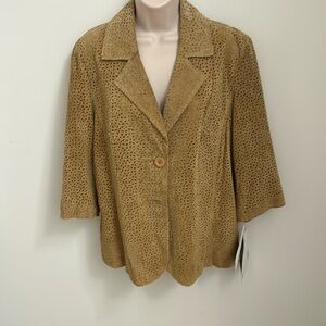 Terry Lewis Classic Luxuries Genuine Leather Laser-Cut Jacket Size M
NWT